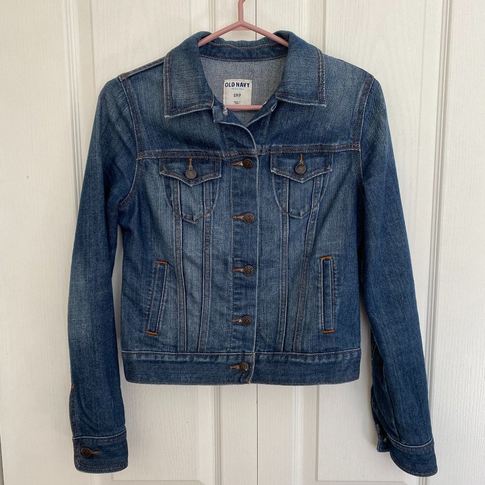 Old Navy faded blue jean jacket